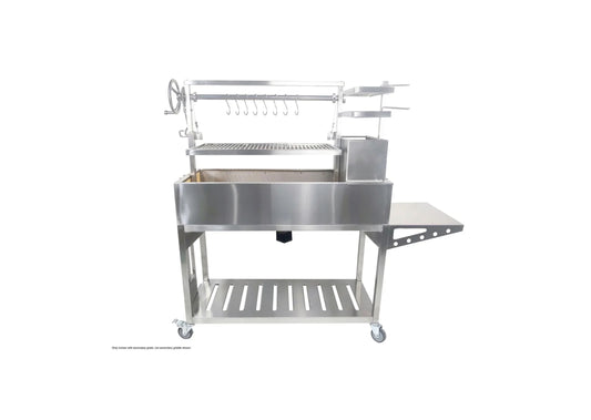 Tagwood BBQ Fully Assembled Argentine Santa Maria Wood Fire & Charcoal Grill - All Stainless Steel - BBQ03SSF